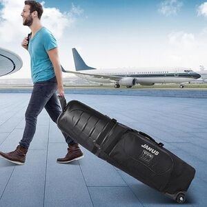 NEW Black Hard Case Golf Bag Travel